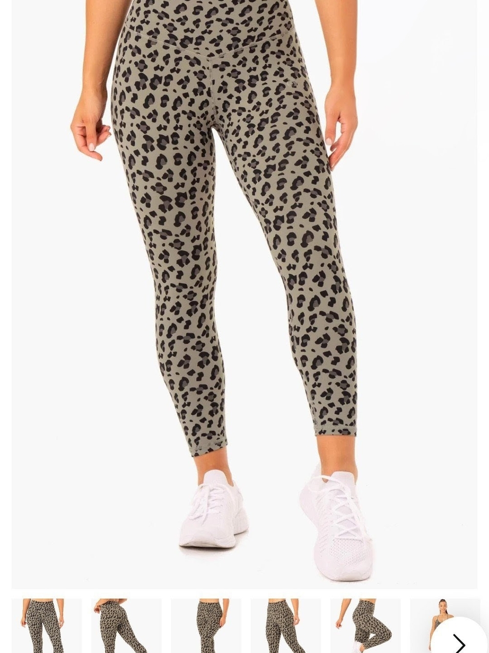 Ryderwear Olive Leopard Print High-Waist Leggings